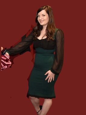 RARE Pinup Couture Elvira Mistress of the Dark dress in Green